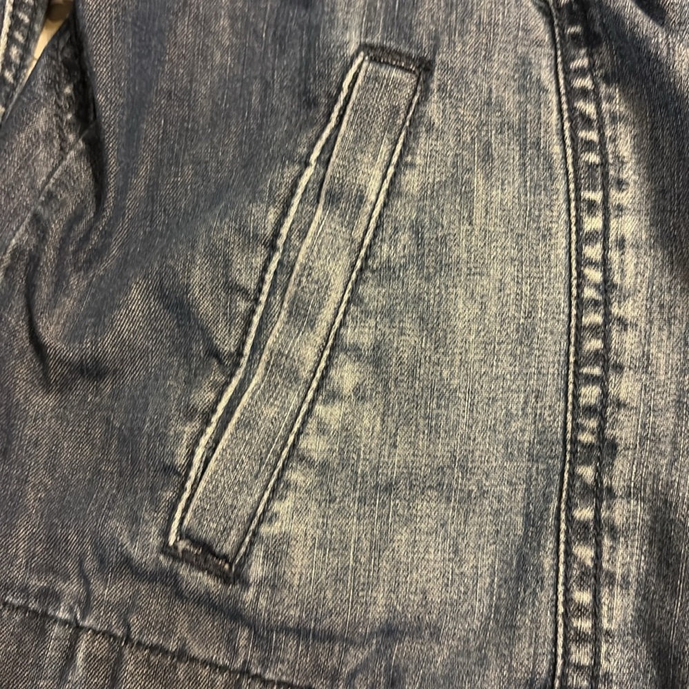 DKNY Jeans Moto-Style Denim Jacket - Picture 6 of 7